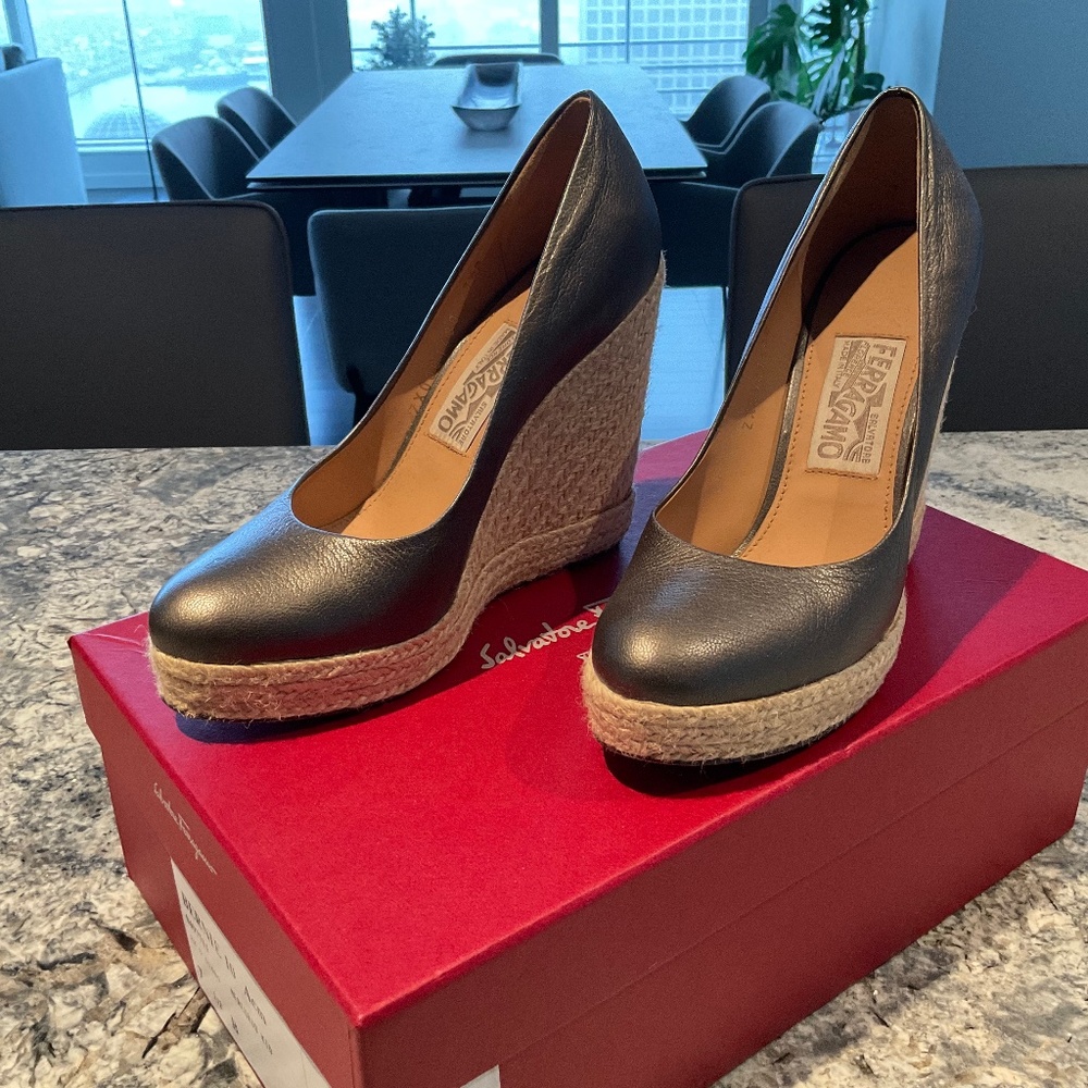 Ferragamo Wedge Espadrills